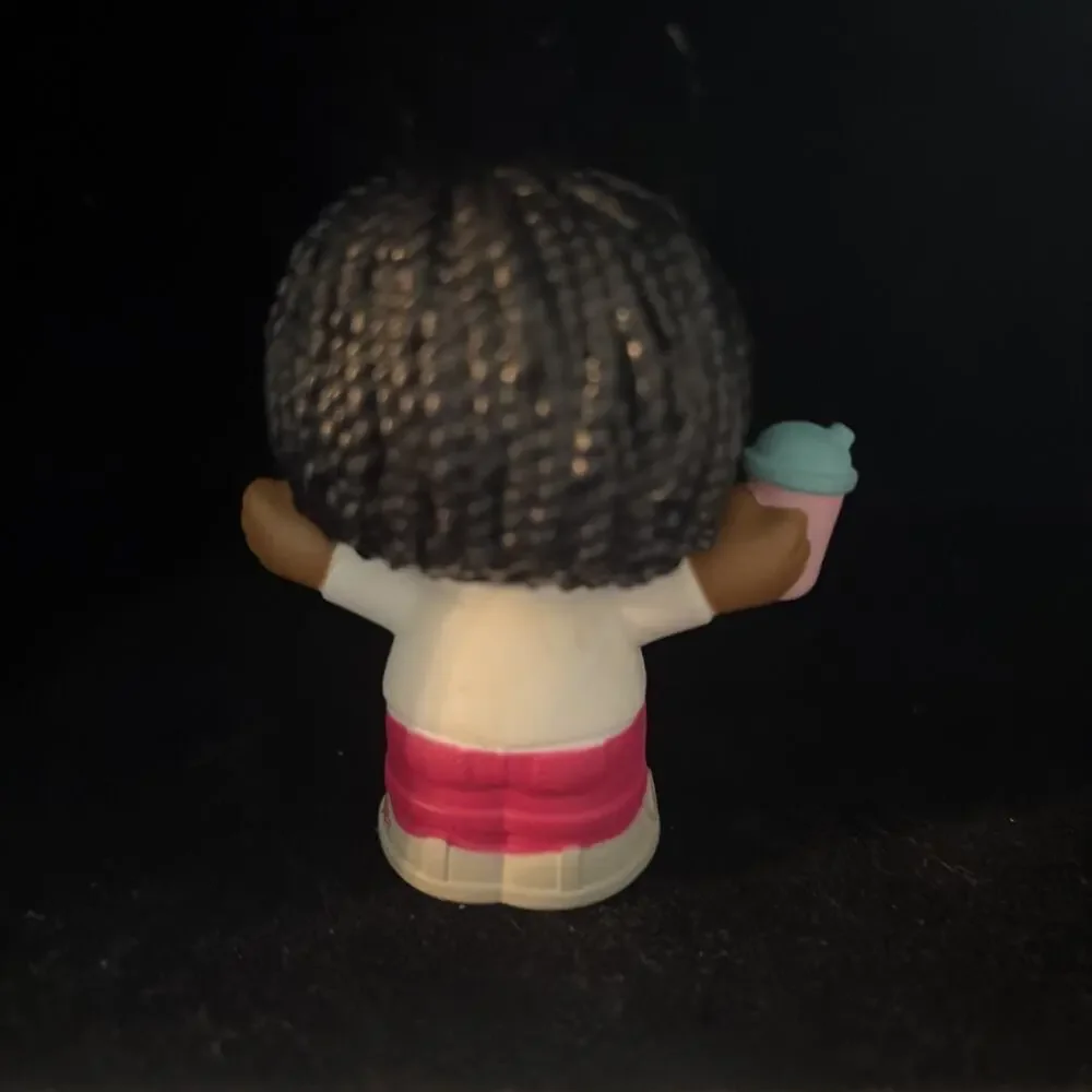Fisher Price Little People Girl Barbie African American W/ Water Bottle